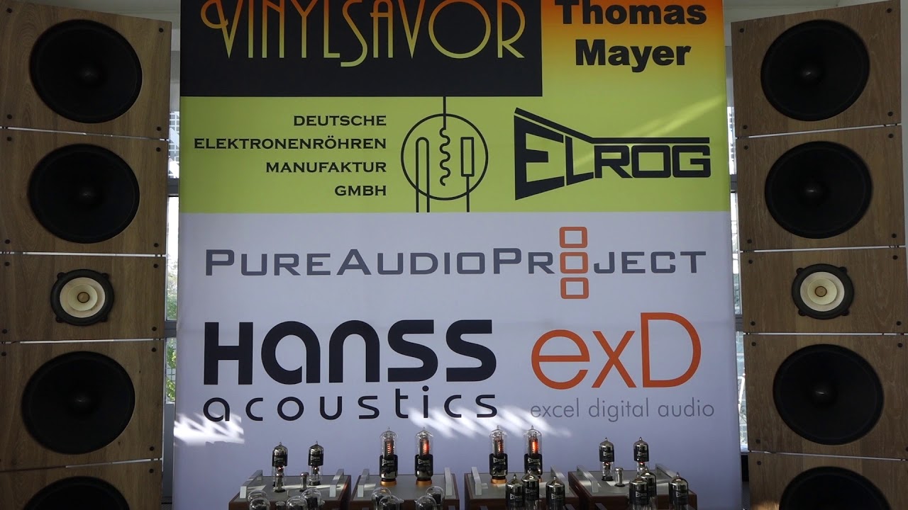 High End Munich 2019 - ELROG Thomas Mayer Tube Amps - PureAudioProject Open Baffle Speakers