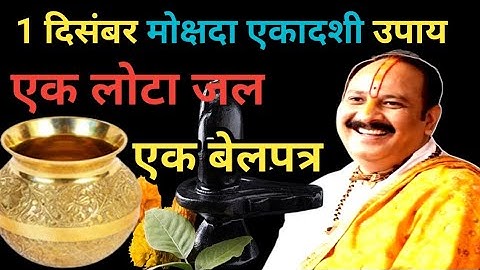 1 दिसंबर मार्गशीर्ष रविवार मोक्षदा एकादशी के दिन 1लोटा जल 1वेलपत्र वाला उपाय जरुर करें pradeepmishra