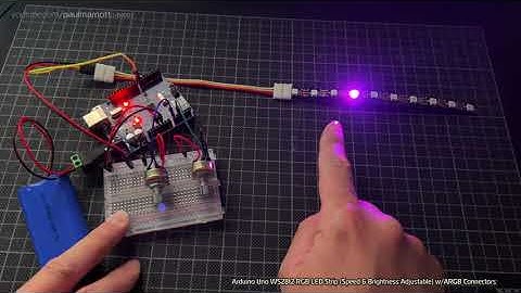 Arduino Uno WS2812 5050 RGB LED Strip (Speed & Brightness Adjustable) w/ARGB Connectors