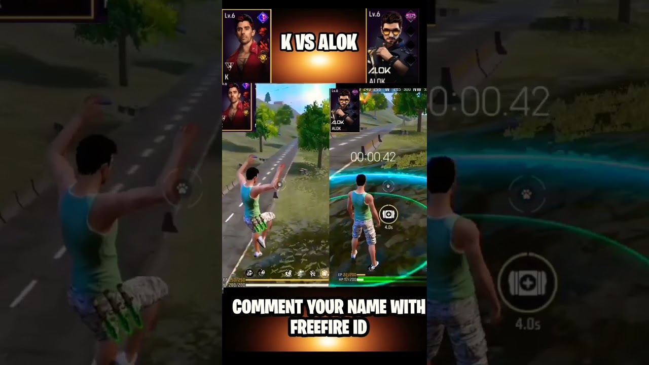 K VS ALOK ABILITY TEST 💔💔 