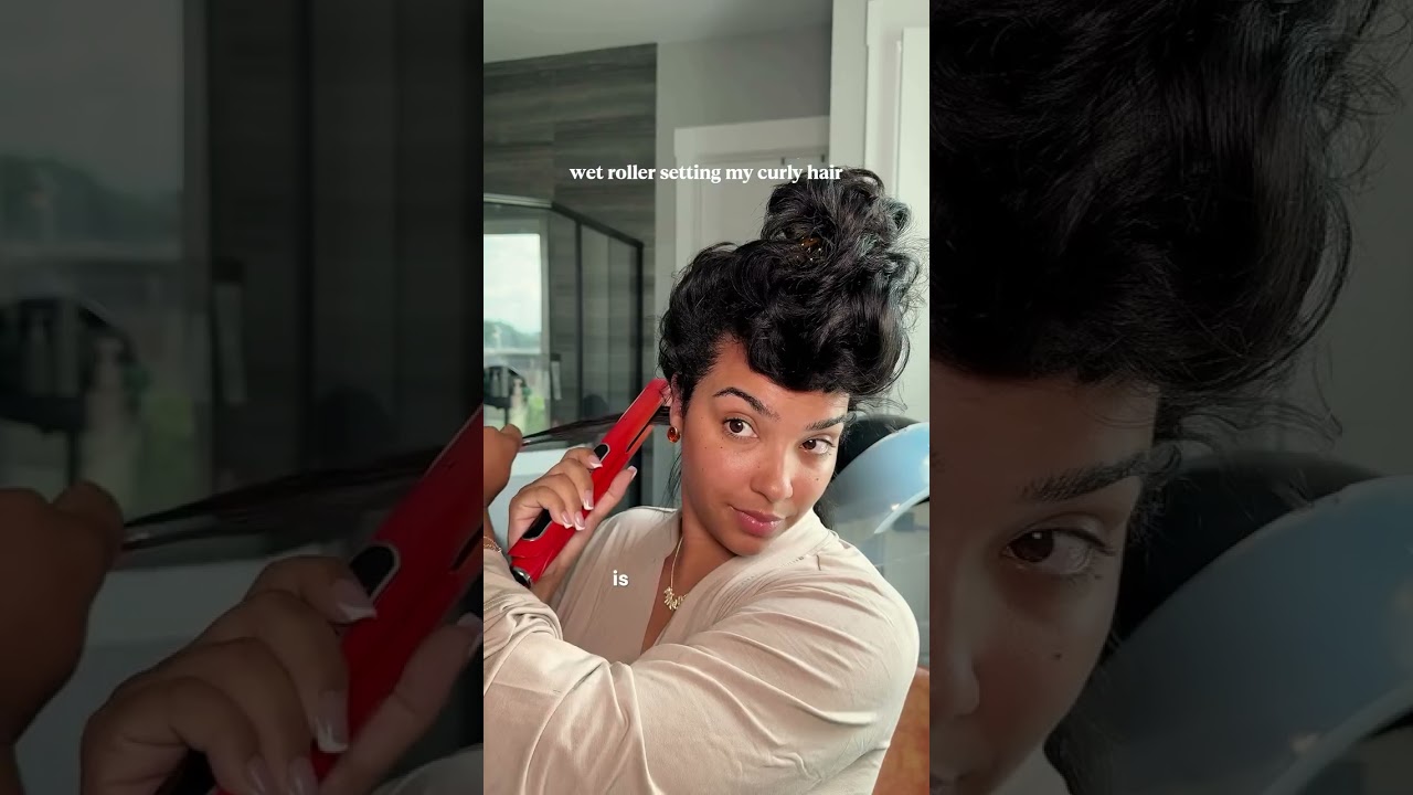 Wet Roller Setting My Curly Hair 