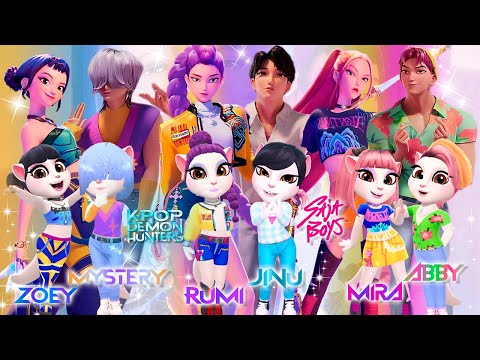My Talking Angela 2 K POP DEMON HUNTERS VS Saja Boys New Cosplay Makeover 