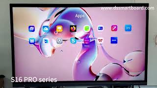 DS TECH S16 PRO Interactive flat panel 65 75 86 IFP with google EDLA certified cost free.