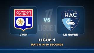 Round 02: Lyon vs Le Havre | Ligue 1 | Match in 90 Sec!
