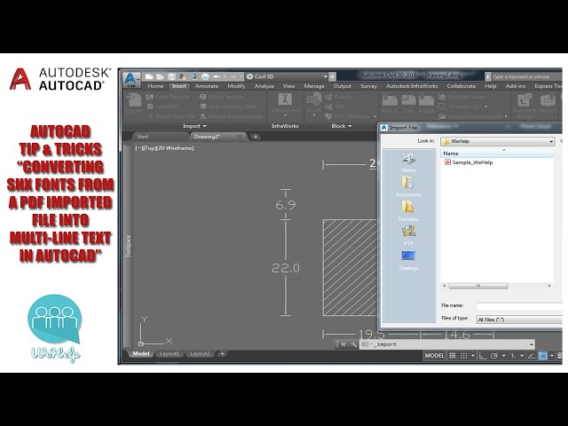 Autocad Tip&Tricks - Converting Shx Fonts (Polylines) From A Pdf Imported  File Into Multi-Line Text - Youtube