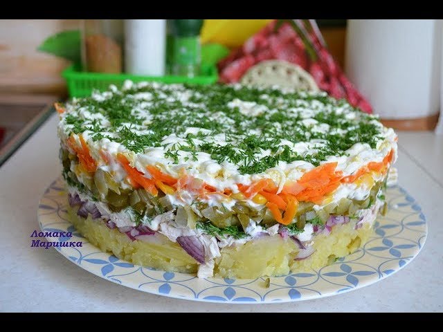 "ОБЖОРКА"- САЛАТ ИЗ КУРИЦЫ С КУКУРУЗОЙ