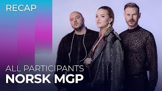Video thumbnail of "Norsk Melodi Grand Prix 2024 (Norway) | All Participants | RECAP"