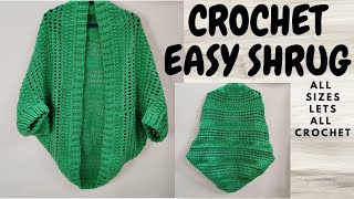 Crochet Cocoon Cardigan or Crochet Cocoon Shrug in All sizes in this Easy Beginner friendly Tutorial