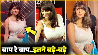 Anveshi Jain Flaunnts Her Huge Figur In White Saree With Hot Blouse Watch Video 