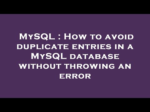 MySQL : How