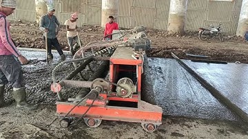 Manual PQC laying by Fixed Form Paver .