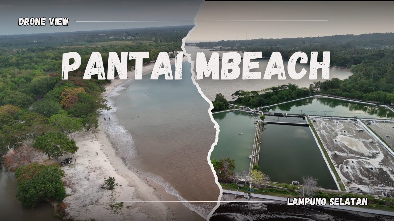 Pantai M Beach Lampung Selatan dari Udara 🌊 | Drone View yang Bikin Takjub!