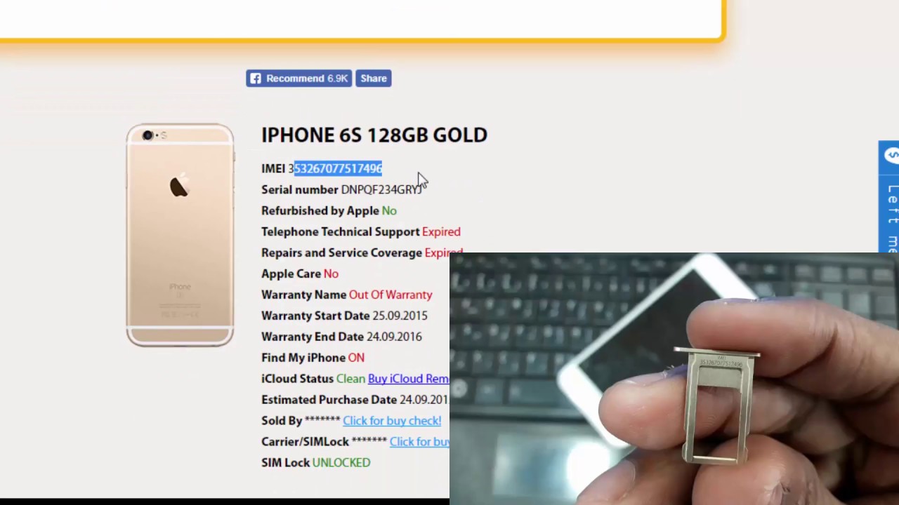 where to find serial number on iphone 6s