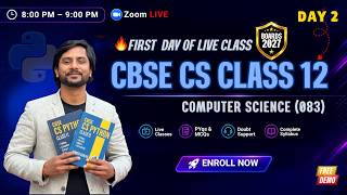 Second Day Live | CS Class 12 Batch (Python + MySQL + Networking) | CBSE 2027 Boards