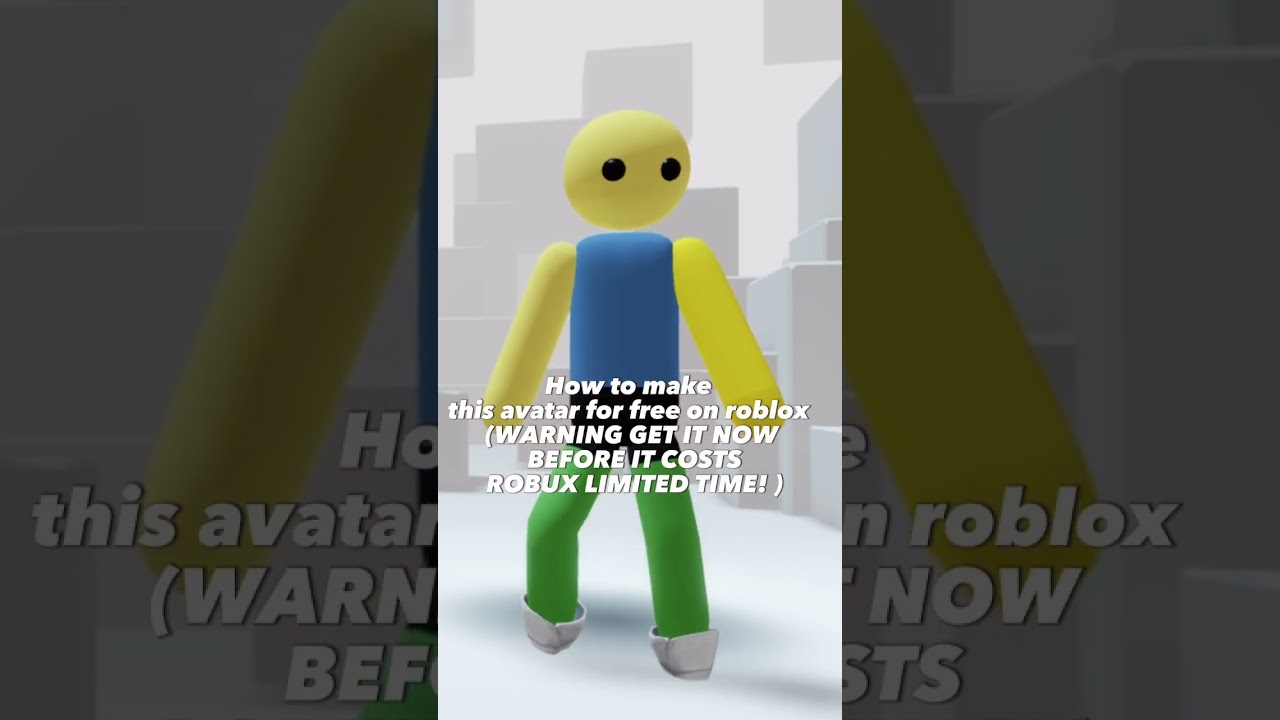 How to get this manny stickman avatar for free right now in roblox! 