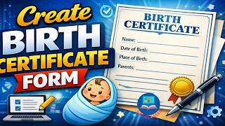 CREATE BIRTH CERTIFICATE FORM IN MS WORD | MS Office Tutorial for Beginners (Hindi)