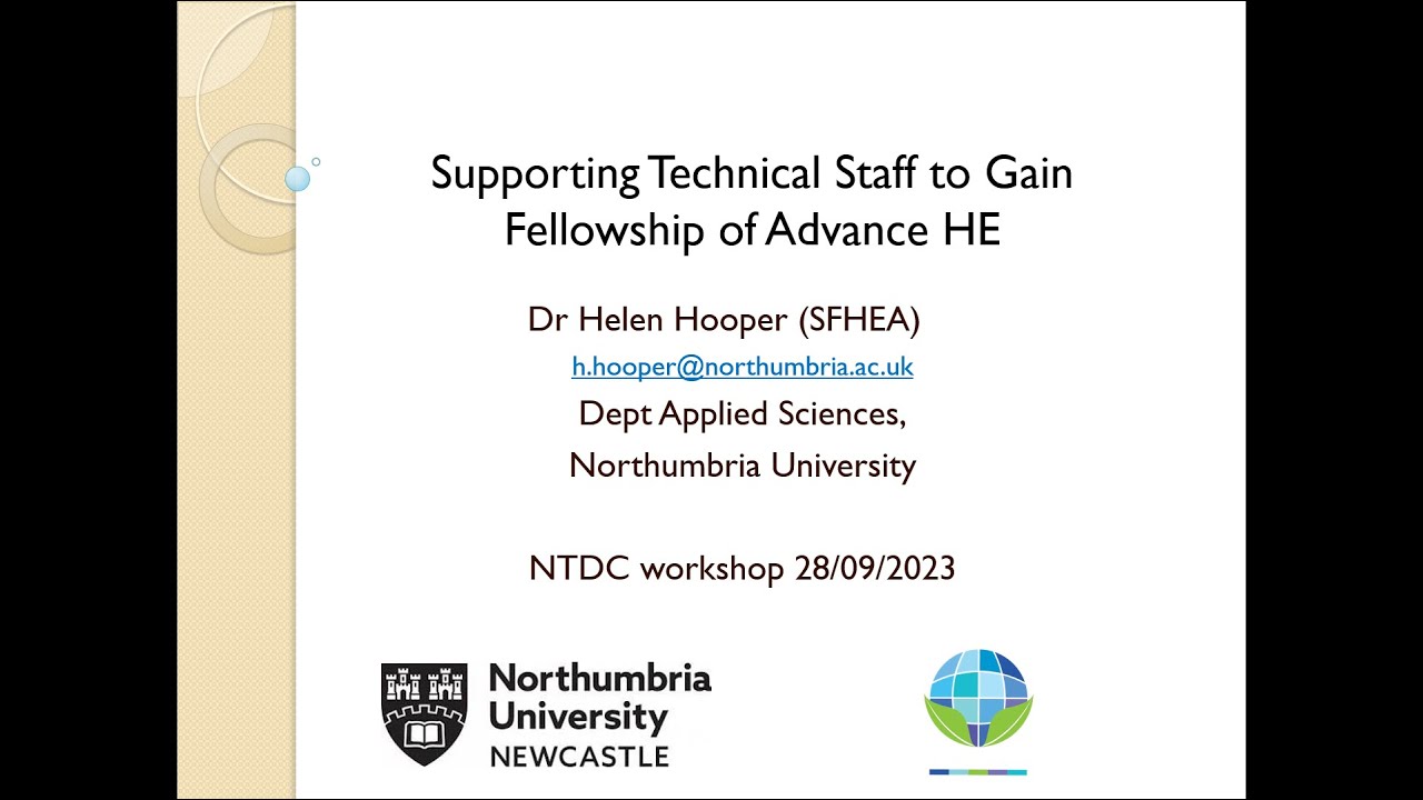 Supporting Technical Staff to Gain Fellowship of Advance HE