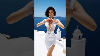 Dancing Woman In Santorini