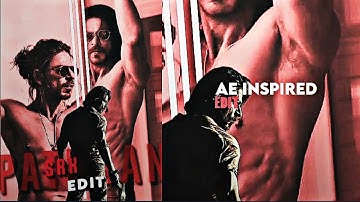 Srk I Badass Edit | Pathan | Ae Inspired I Alight Motion Preset? |Attitude status srk 👑