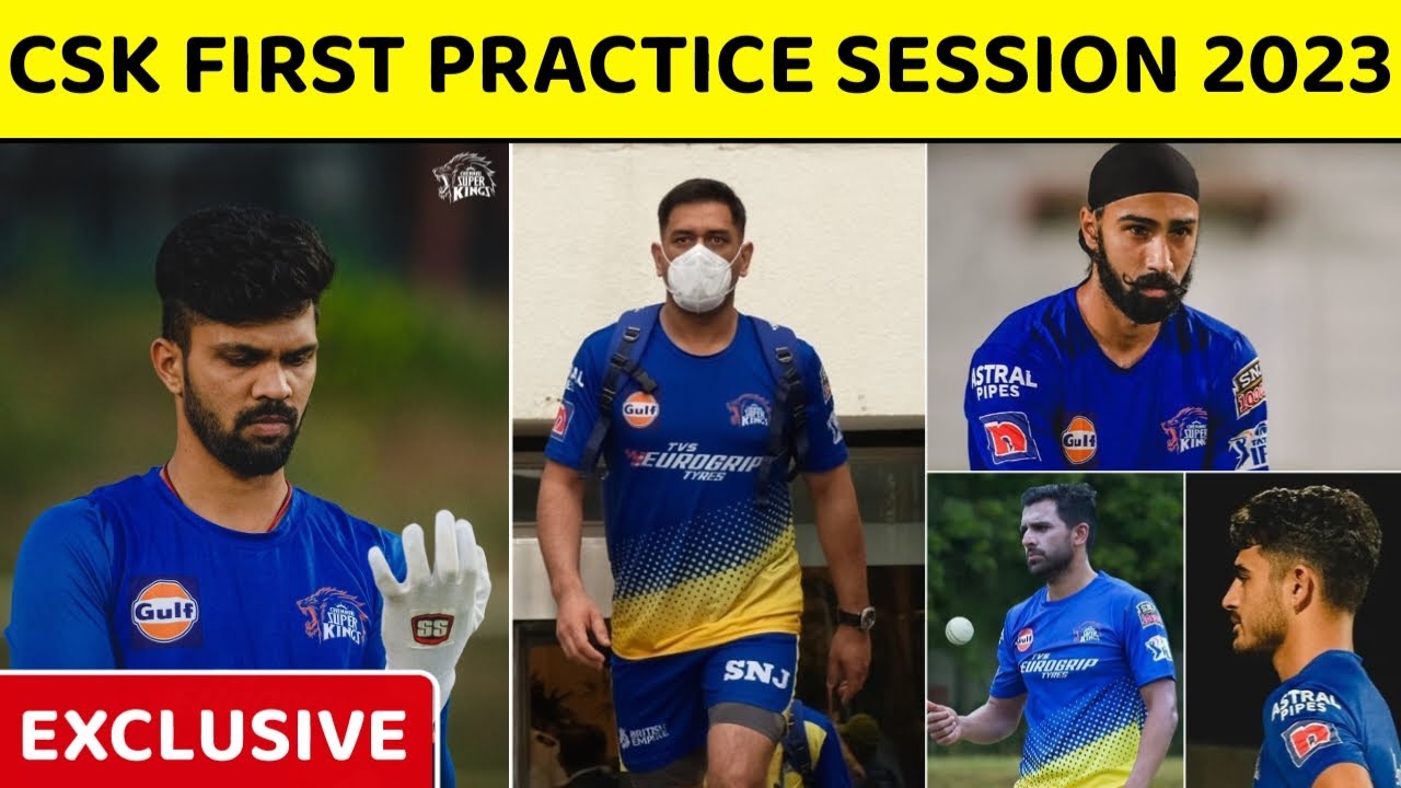 CSK First Practice Session 2023 | CSK Practice 2023 | MS Dhoni ...