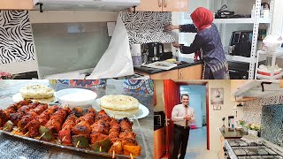 Kitchen ki look change aur husband ka Reaction 😂BBQ party Ghar bethay - ek boti nai bachi 😂