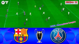 BARCELONA vs PSG - UEFA Champions League 2024 | Full Match All Goals - EA FC 24 Gameplay PC