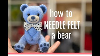 How to Needle Felt the CUSTEST Teddy Bear TIMELAPSE By Simply Felting