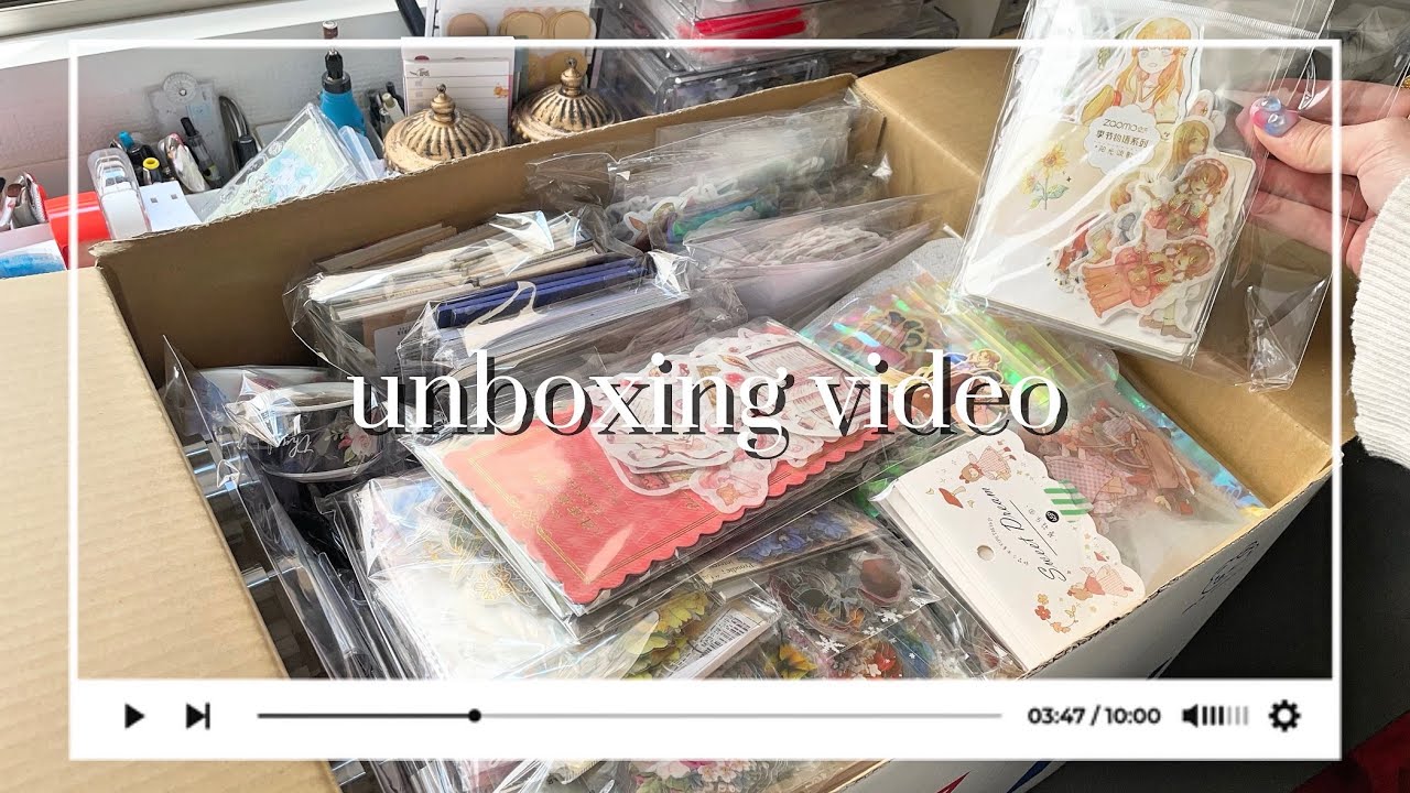 【開封動画】大量の紙ものを頂きました🌷素敵便の大量開封1🥰✨#asmr #unboxing #collage #jurnal