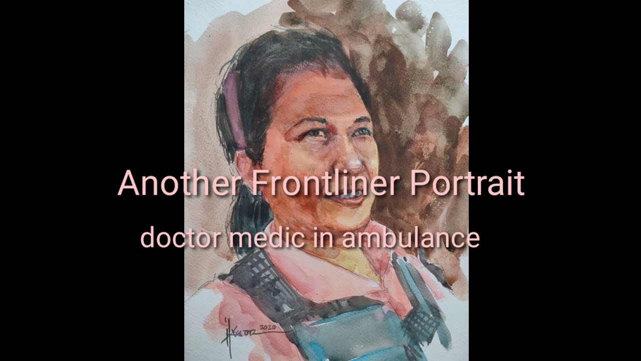 Covid-19 CORONA VIRUS FRONTLINERS (watercolor painting)