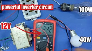 اقوى دائرة عاكس تيار | powerful inverter circuit