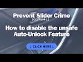 STOP automatic door unlock feature. Quick and Easy! Slider Crime Prevention | Easy Fix