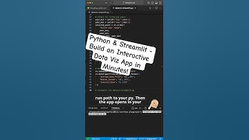 Python & Streamlit - Build an Interactive Data Viz App in Minutes!  #programming #python #coding