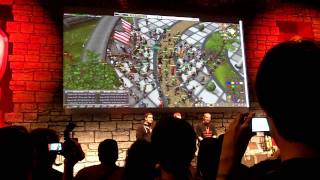 RuneFest 2011 - Mods spawning stuff at GE live on stage! - OneMinuteRS