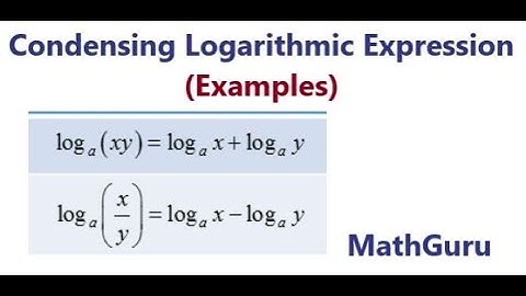How to simplify a logarithmic expression into a single logarithm | Examples 1