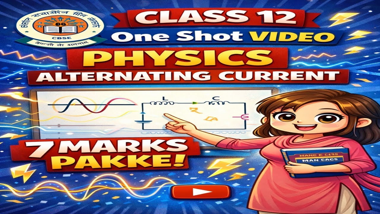 ⚡ Class 12 Alternating Current | Must Watch One Shot | Boards