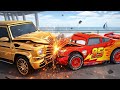 3D Driving Class 🔥 | Golden G-Wagon vs Lightning McQueen 😱💥 | Insane Crash
