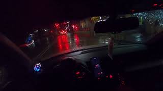 "POV" Audi A4 B7 3.0TDI - Rainy night drive in Lovech, Bulgaria