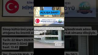 Açılışa davet🙏#dernek #himmetoğluköyü #birlik #beraberlik #kültür #gelenek #yardımlaşma #dayanışma
