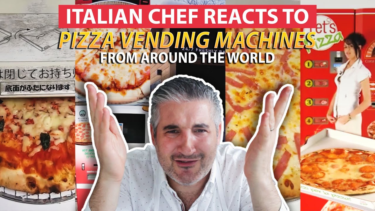 Italian Chef Reacts to PIZZA VENDING MACHINES from Around the World