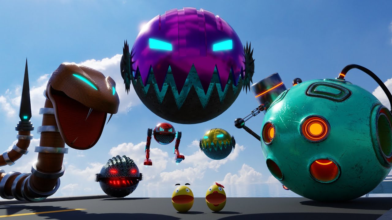 Pacman vs Smart Sledge Hammer Robot, Snake Robot