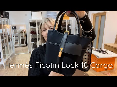 Limited Edition Hermes Picotin Cargo 18Nata Swift and ToileCanvas Palladium  Hardware #unboxing video 