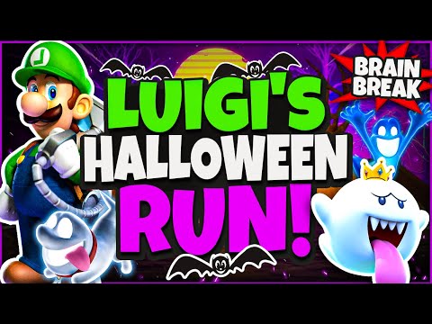 Luigi's Halloween Run | Halloween Brain Break Activity | Halloween Games For Kids | GoNoodle Games