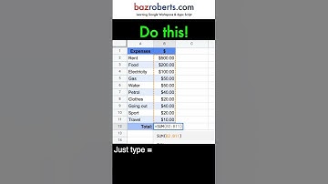 01 How to automatically sum numbers in Google Sheets #googlesheets #googlesheetstips