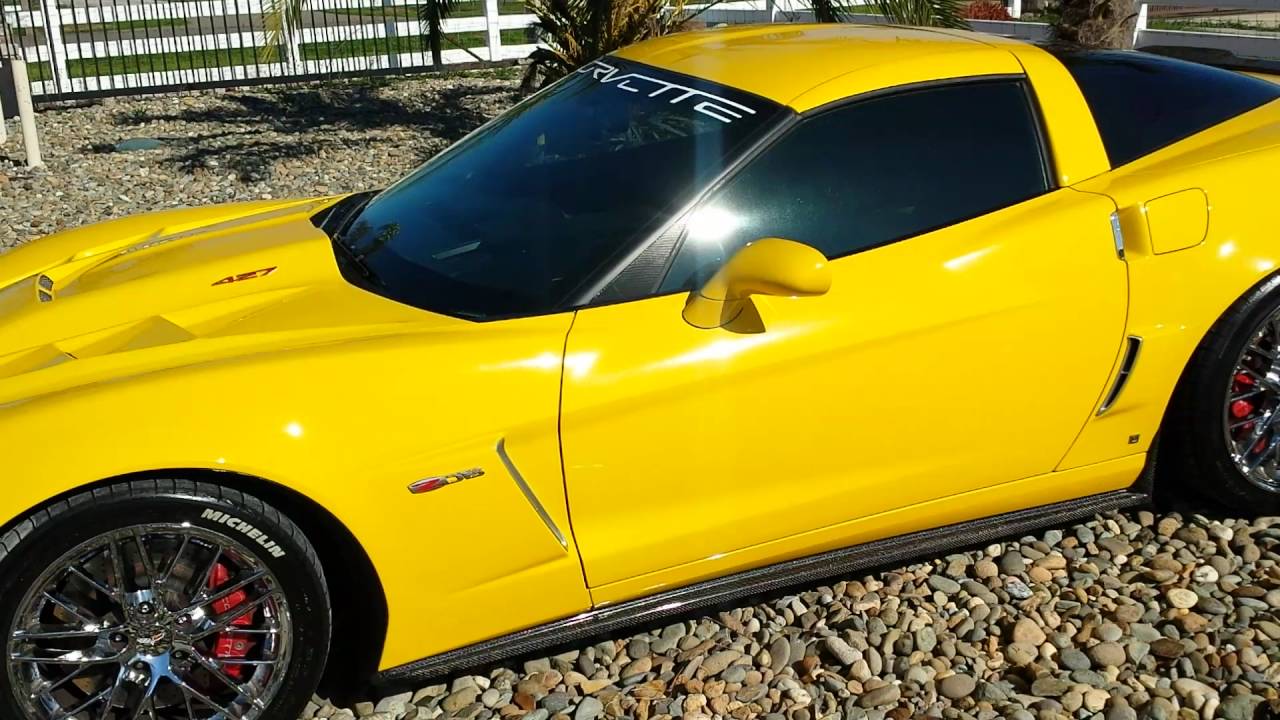 Corvette C6 Z06 carbon creations extreme dimension hood, splitter, side