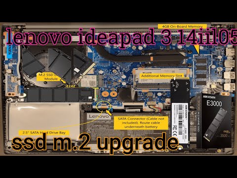Lenovo Ideapad 3 14IIL05 - NVME -M.2 SSD Upgrade Lenovo ideapad 3 SSD installation