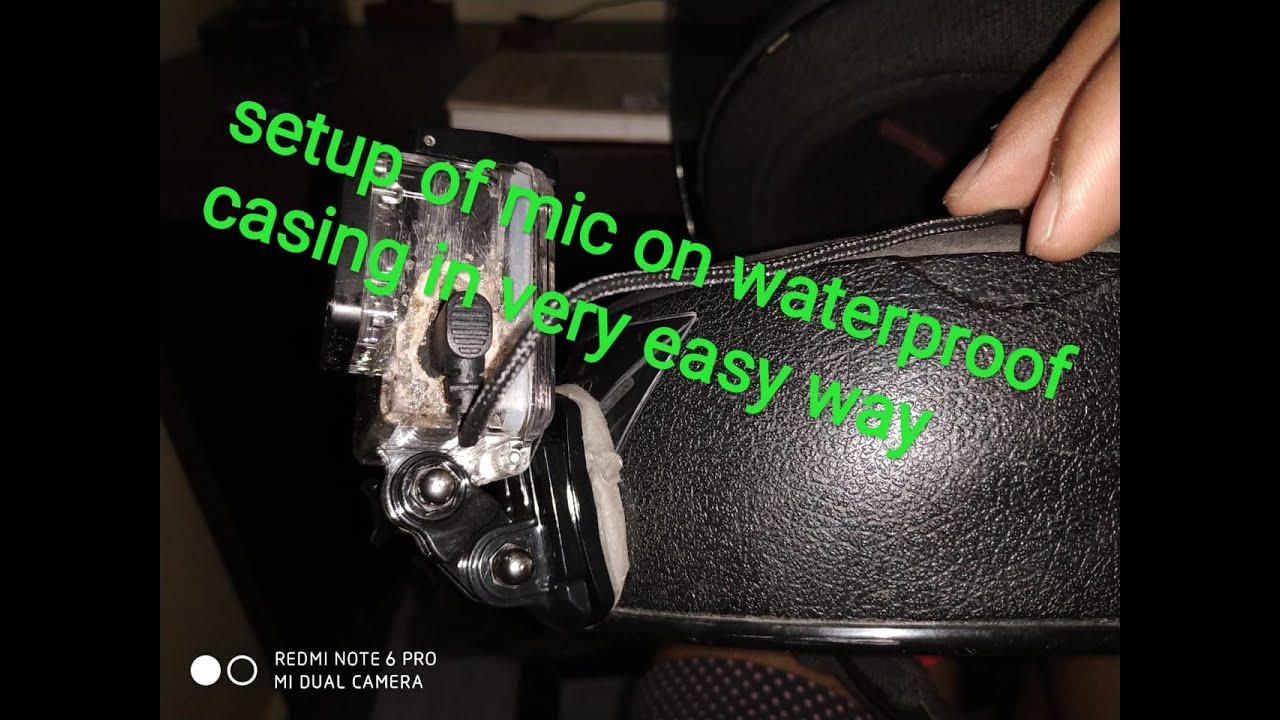 How to setup mic in action camera on waterproof casing  complete information
