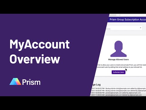 Prism MyAccount Overview