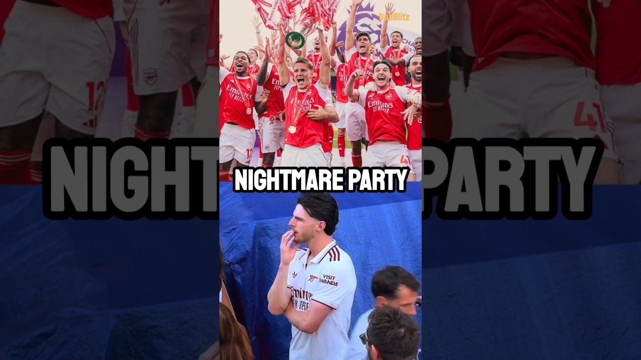 Arsenal’s league celebration turned into the worst night of Rice's life. 😳💔"