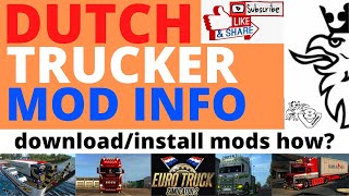 hoe download en installeer je game mods voor ets 2 euro truck simulator 2 NL dutch trucker mario
