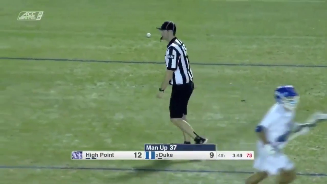 College Lacrosse Ref Makes Epic Flag Toss LSN THROWBACK YouTube